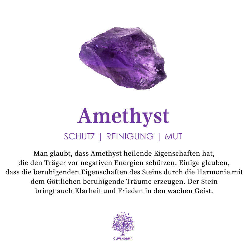 Bague Nova en améthyste et zircon — pierre centrale violette minimaliste
