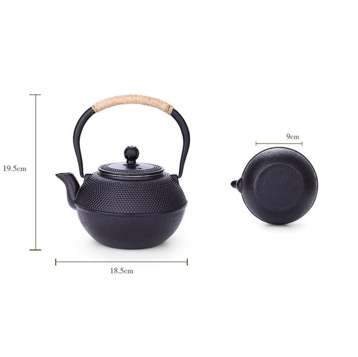 Théière japonaise Koto en fonte noire