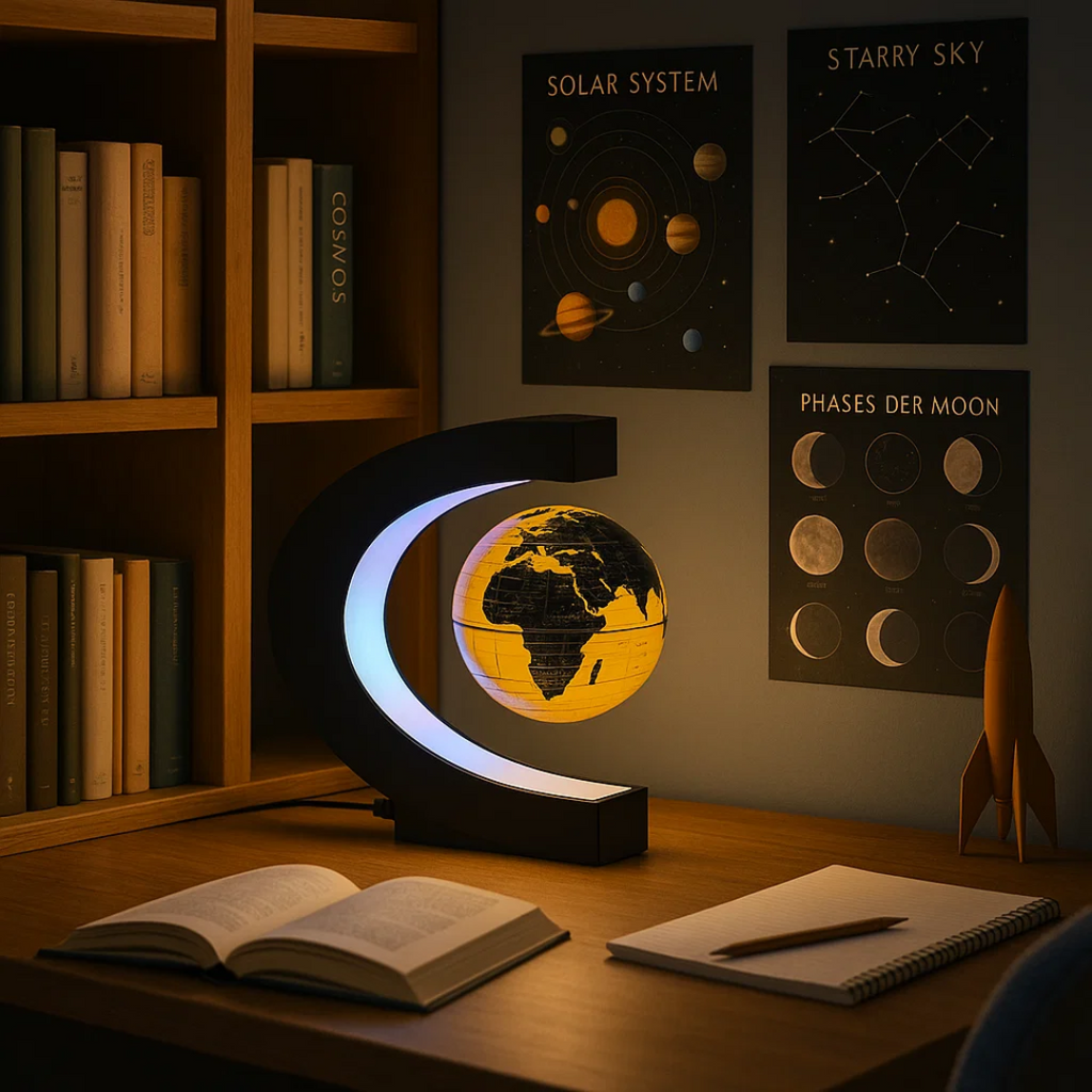 AstroGrobe マグネット式浮遊ランプ — LED地球儀ライト