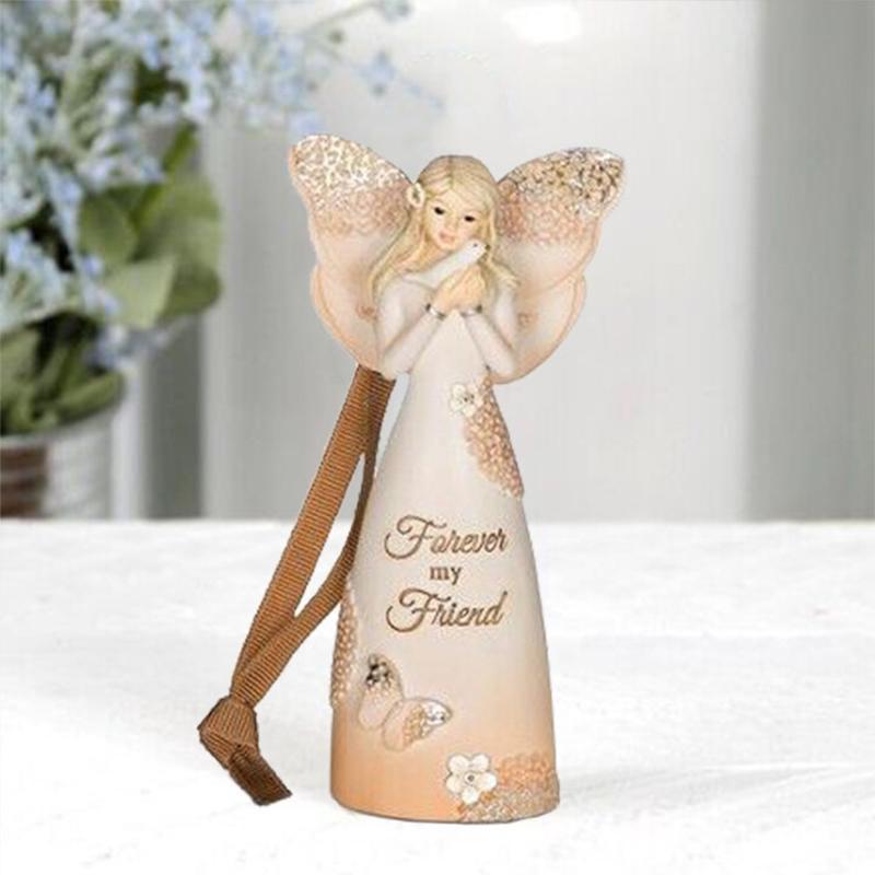 Ornamento escultórico pintado à mão — Estatueta decorativa de anjo
