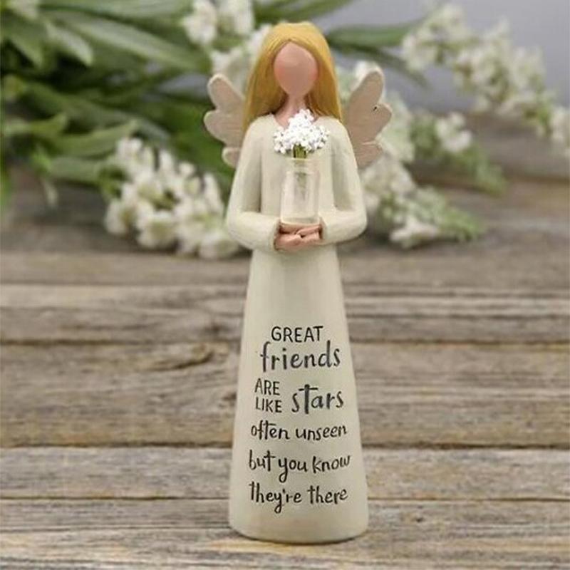 Ornamento escultórico pintado à mão — Estatueta decorativa de anjo