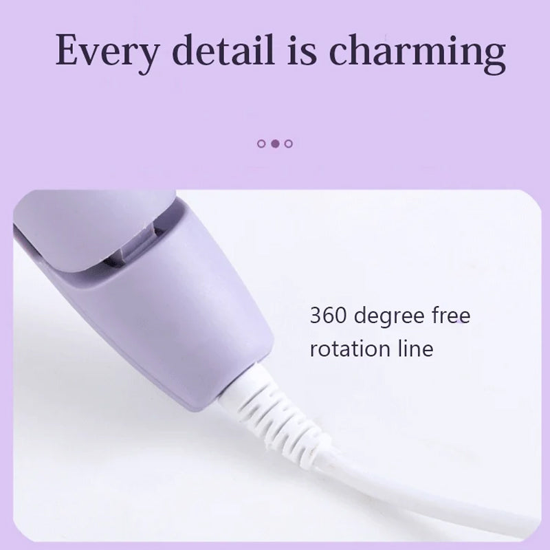 French Egg Curling Iron – Dual Wave Shaper, Anti-Scald Design