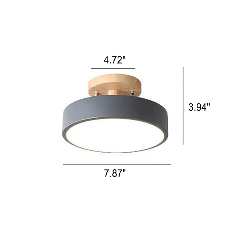 מנורת תקרה LED עגולה - התקנה חצי-צמודה, עיצוב נורדי, תאורה רכה ומפוזרת