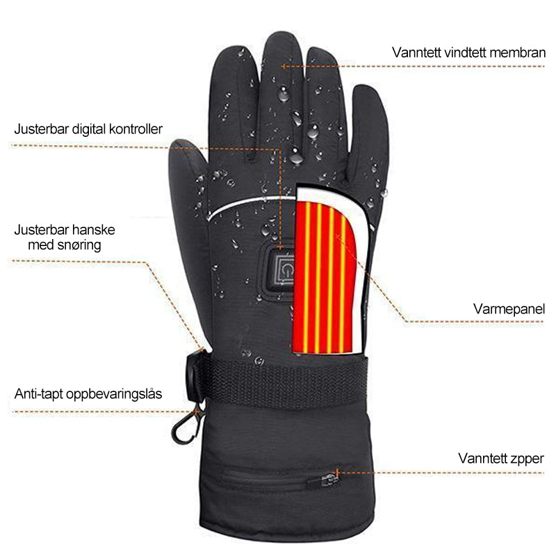 Electric Gloves — Rechargeable, Adjustable Temperature Control