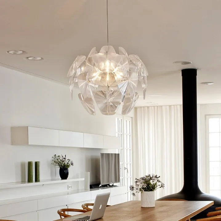 Lampada a sospensione dal design moderno cromata, dimmerabile, per sala da pranzo | boxzora