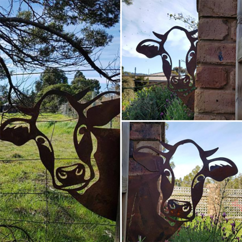 Realistische Metall-Gartenkunst mit Bauernhoftieren von PeepFarm