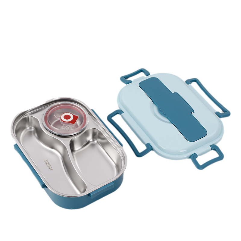 Stainless Steel Bento Lunch Box – 3 or 4 Compartments, Soup Bowl, Stackable Meal Container