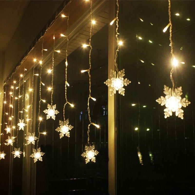 Snowflake Pattern LED Curtain Light Chain