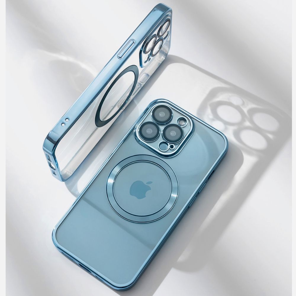 Tunt genomskinligt iPhone-skal – magnetisk ring och trådlös laddning