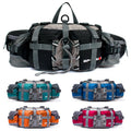 Adjustable Nylon Hiking Waist Pack — 26–50in Strap, Breathable Mesh Pad, 11x5x6in
