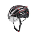 Kask rowerowy – okulary, wizjer, tylne światło LED