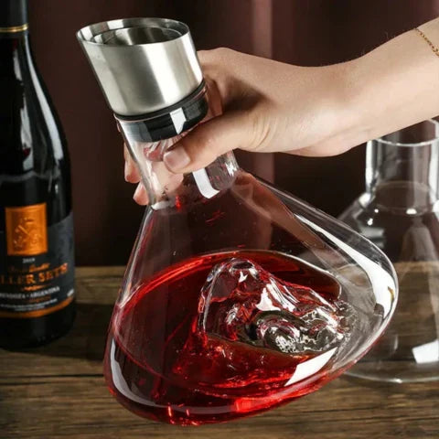 Lead-Free Crystal Wine Decanter — Rapid Aeration & Filtration Carafe