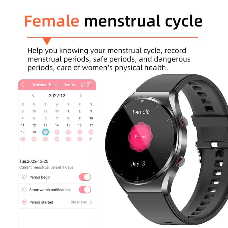 Smartwatch de saúde Suga Pro — Glicemia, pressão arterial, ECG/EKG e monitorização cardíaca de VFC com um clique