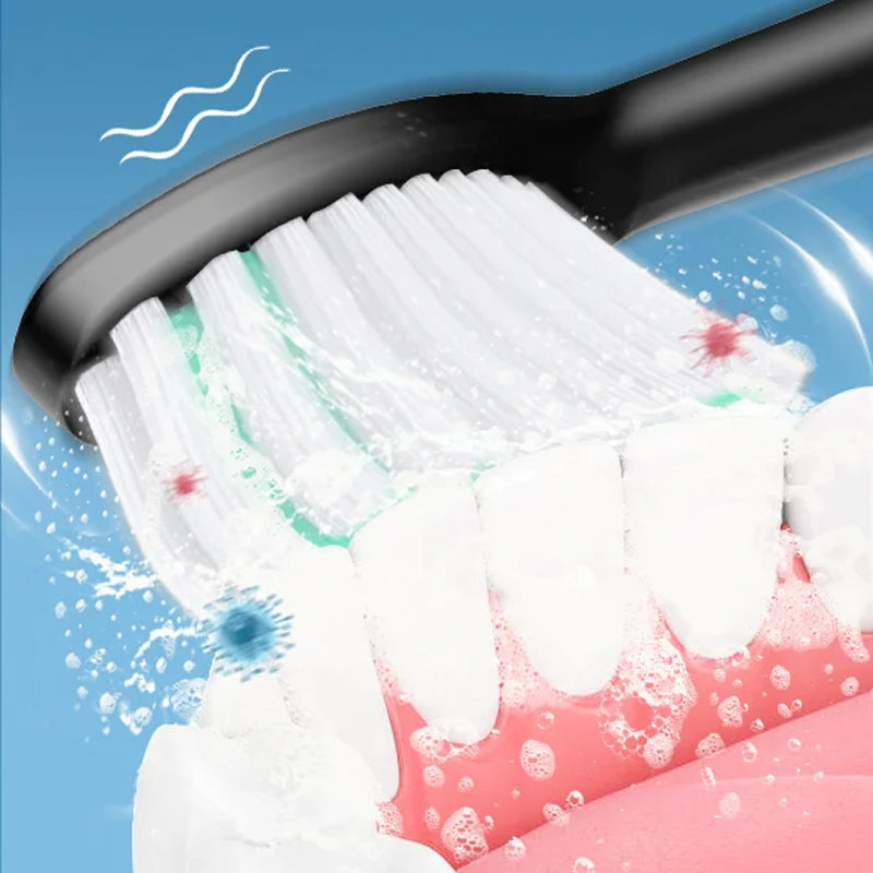 Elektrische Schallzahnbürste - 6 Modi, IPX7 wasserdicht, Weiß, Schwarz, Pink
