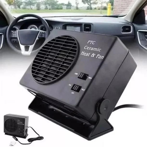 Riscaldatore in ceramica per auto 12 V — Ventola portatile da 150 W-300 W, termostato automatico