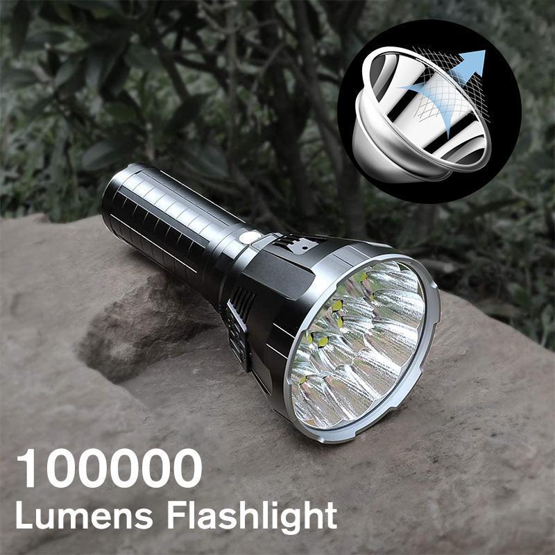 High-Performance Waterproof LED Flashlight — 30000-5000 Lumens