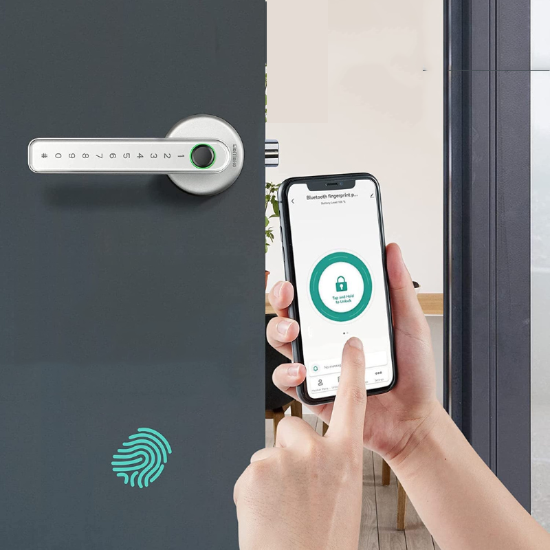 FingerLocker Electronic Room Lock — 35–50 mm Door Thickness, 60 mm Backset