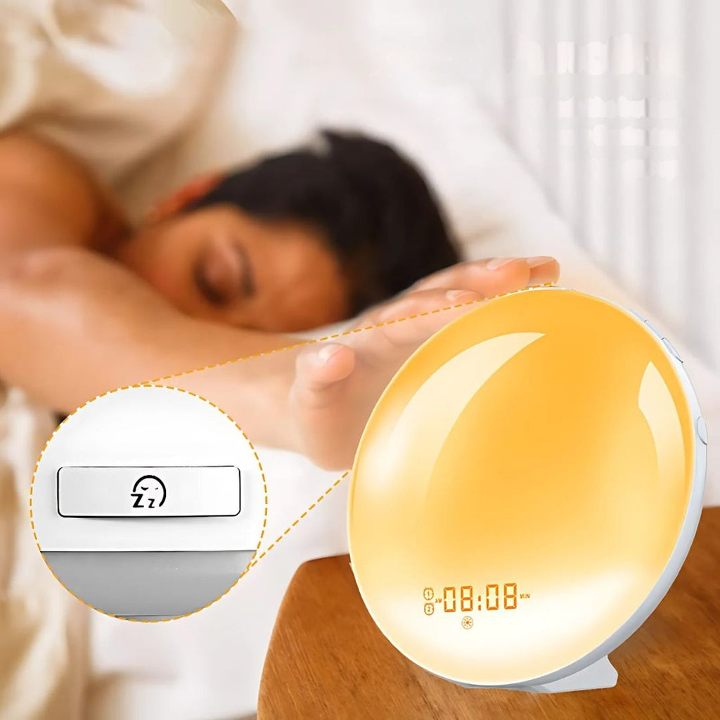 Sveglia alba DawnGlow — Luce naturale per il risveglio, illuminazione d'atmosfera, simulazione realistica dell'alba