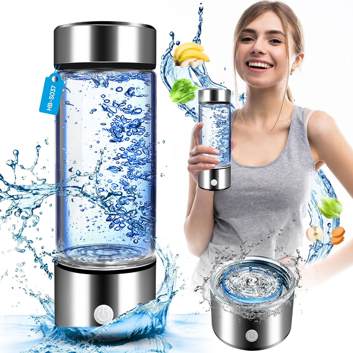 Sticlă de apă HydroPro pentru infuzie cu hidrogen