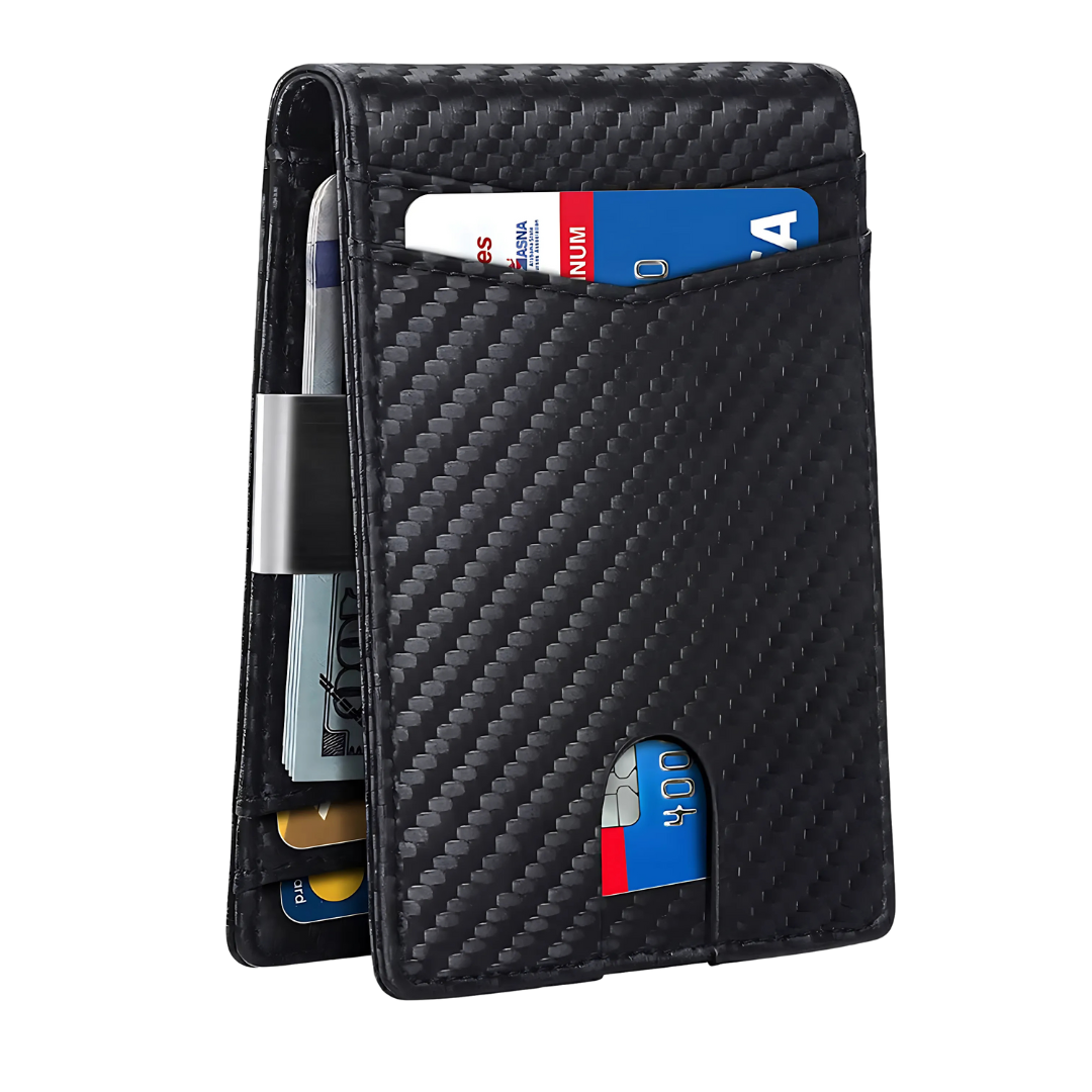 SafeSlim Compact & Secure RFID Leather Men's Wallet — Thin Profile