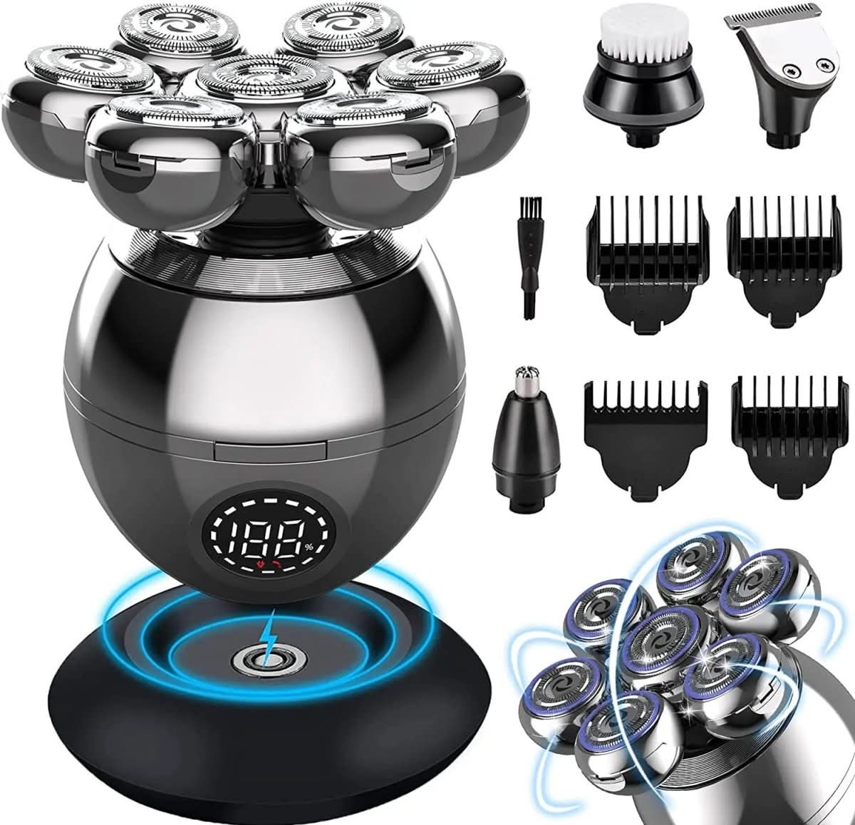 Flexishave Pro 7D elektrisk barbermaskine – IP68-vandtæt, USB-opladning