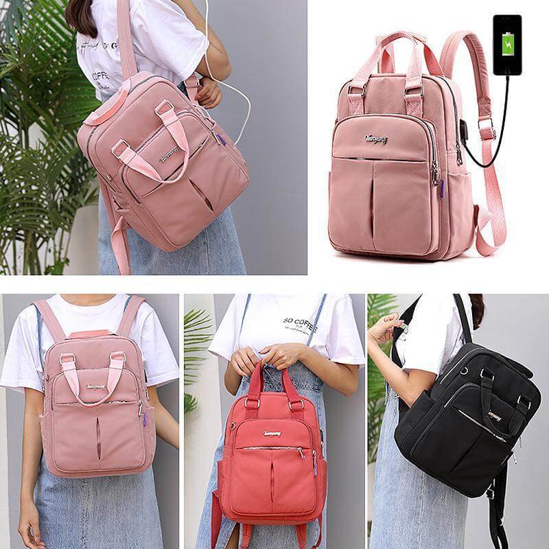 Waterproof Multifunction Backpack – Durable Exterior, Integrated USB Charging Port