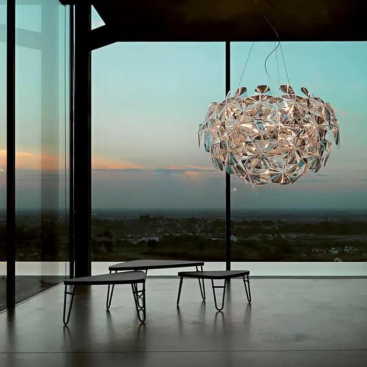 Lampada a sospensione dal design moderno cromata, dimmerabile, per sala da pranzo | boxzora