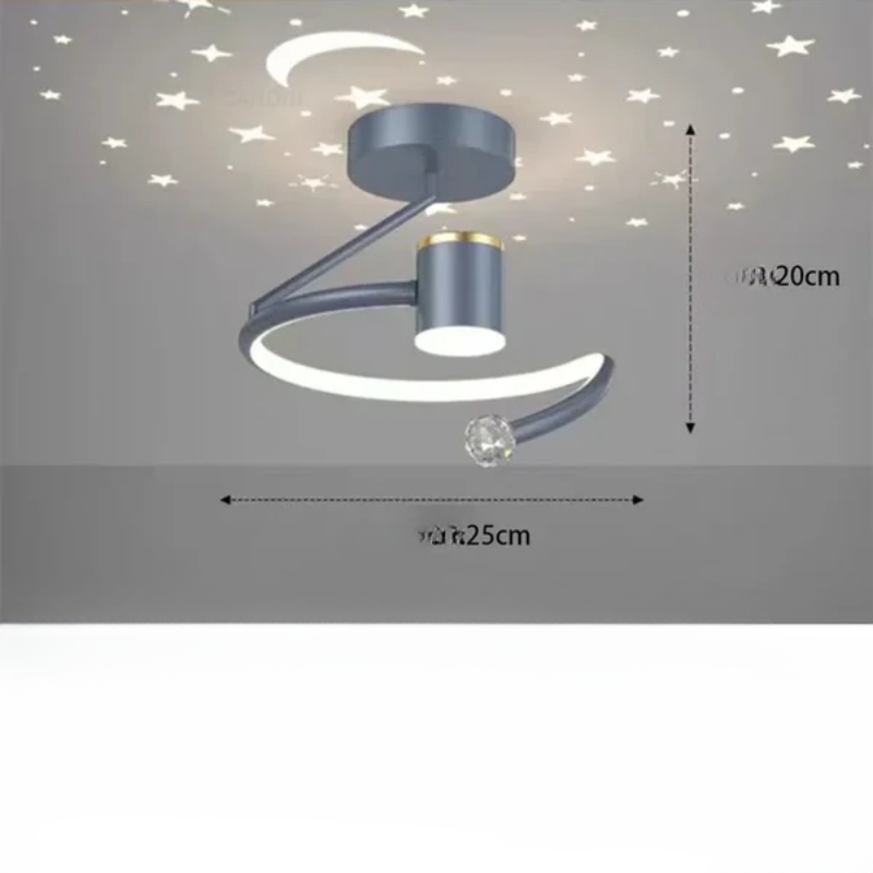 Plafoniera LED moderna – lampada a sospensione con proiezione del cielo stellato