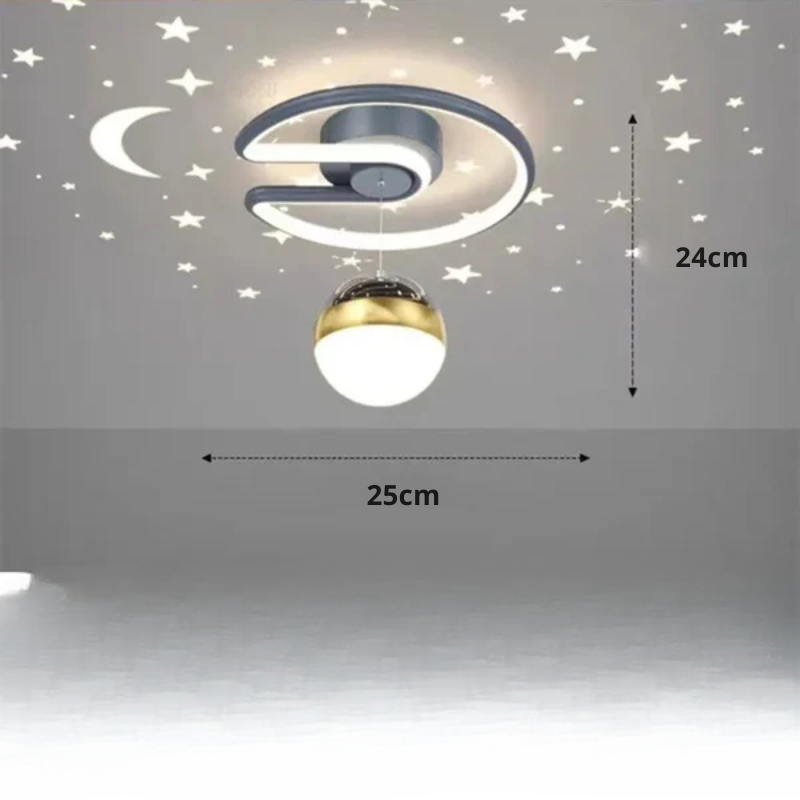 Plafoniera LED moderna – lampada a sospensione con proiezione del cielo stellato