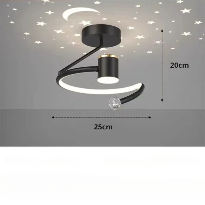 Plafoniera LED moderna – lampada a sospensione con proiezione del cielo stellato