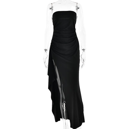 Robe Longue Bustier Fendue – Élégance Sensuelle & Glamour – Soirée, Mariage, Cocktail