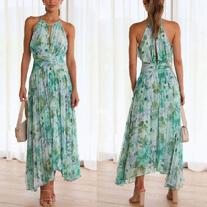 Robe Swing Imprimée – Col en V & Coupe Fluide