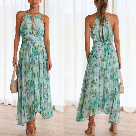 Robe Swing Imprimée – Col en V & Coupe Fluide