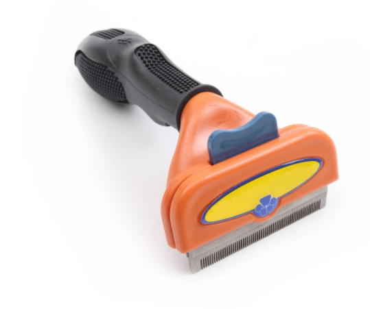Tierpflegebürste – Haarfreigabe per Knopfdruck, ergonomischer Griff