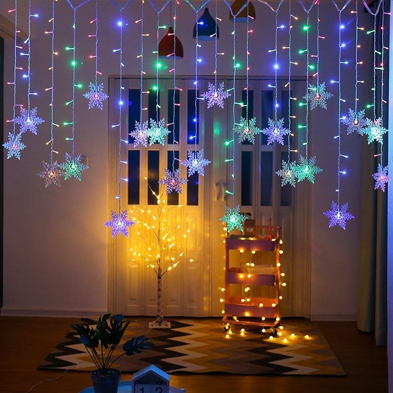 Snowflake Pattern LED Curtain Light Chain
