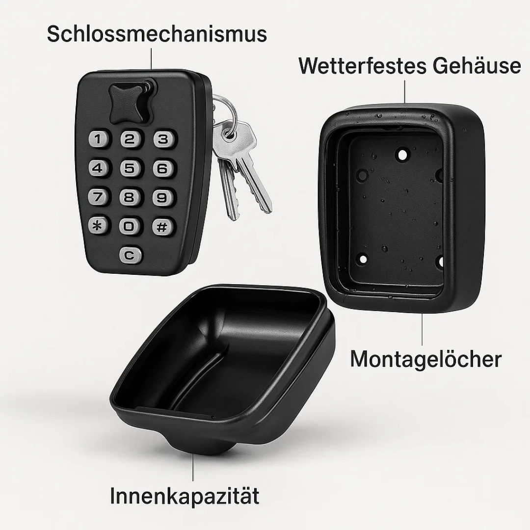 KeyGuard weerbestendige aan de muur bevestigde sleutelkluis – veilige beveiliging voor buiten
