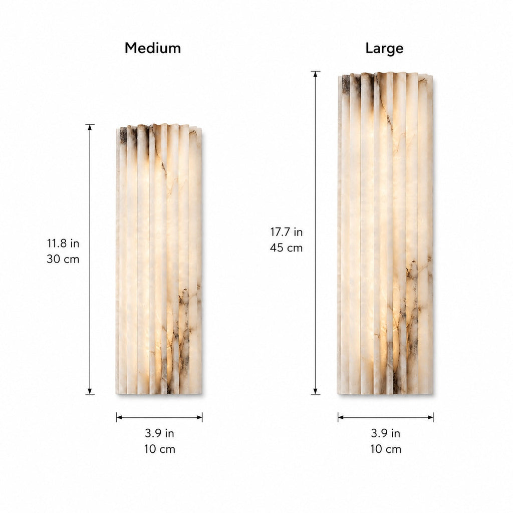 Modern LED-vägglampa i alabaster — fast anslutning, väggmonterad ram, mjukt diffust sken