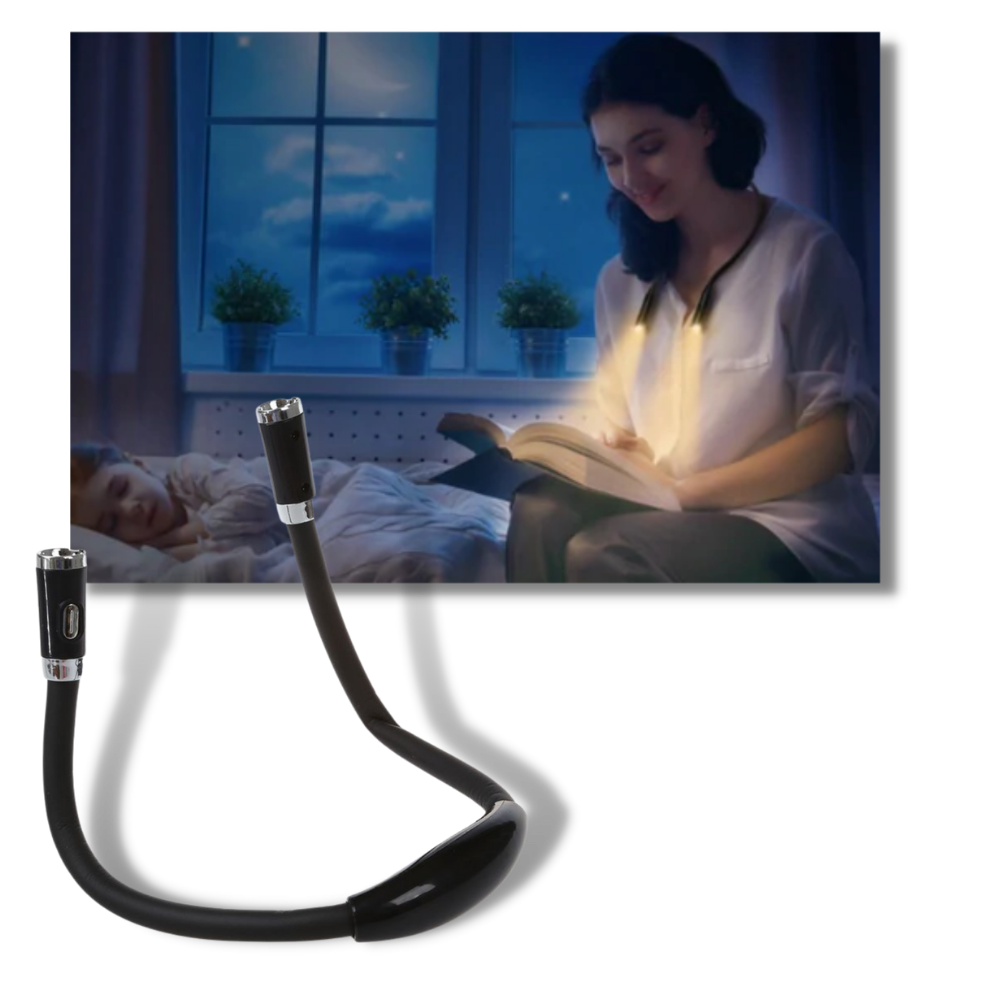 Dual-Arm LED Neck Reading Lamp — Flexible, Multi-Mode, Portable
