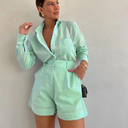 Ensemble Tailleur Cargo Femme – Veste légère & Pantalon large