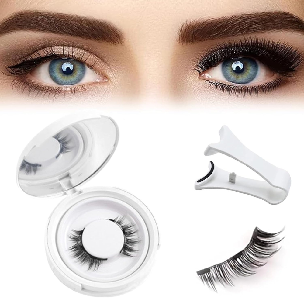 Reusable Magnetic Eyelash Kit – No Glue Required, Tweezers Included