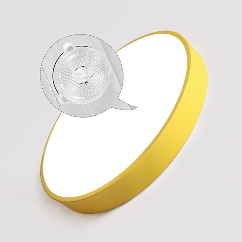 Moderne ronde led-plafondlamp - zachte roze en grijze tinten