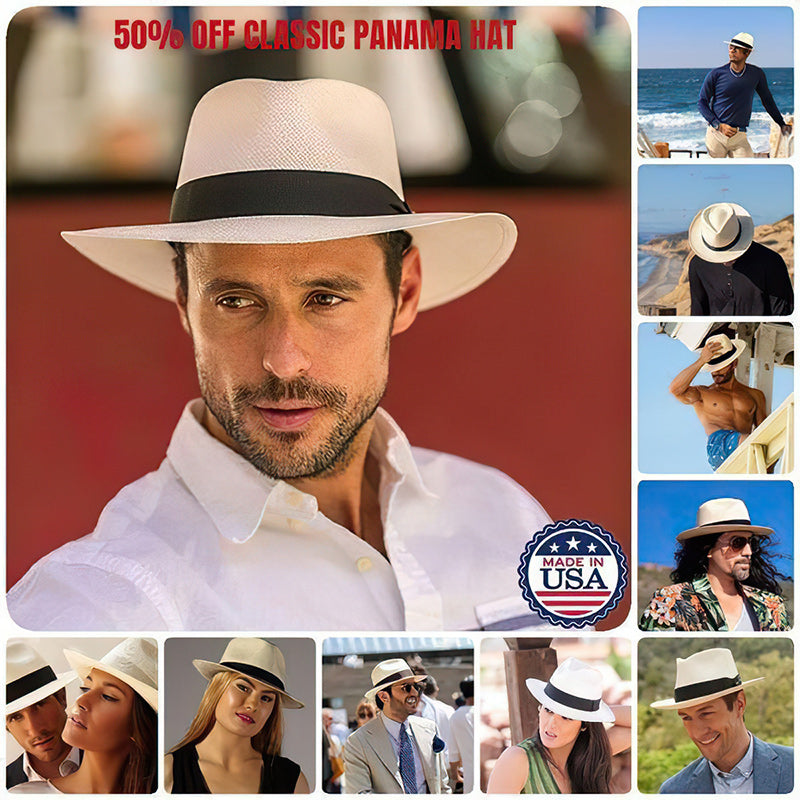 Sombrero panamá artesanal PanamaLux — Protección solar ligera UPF 50+