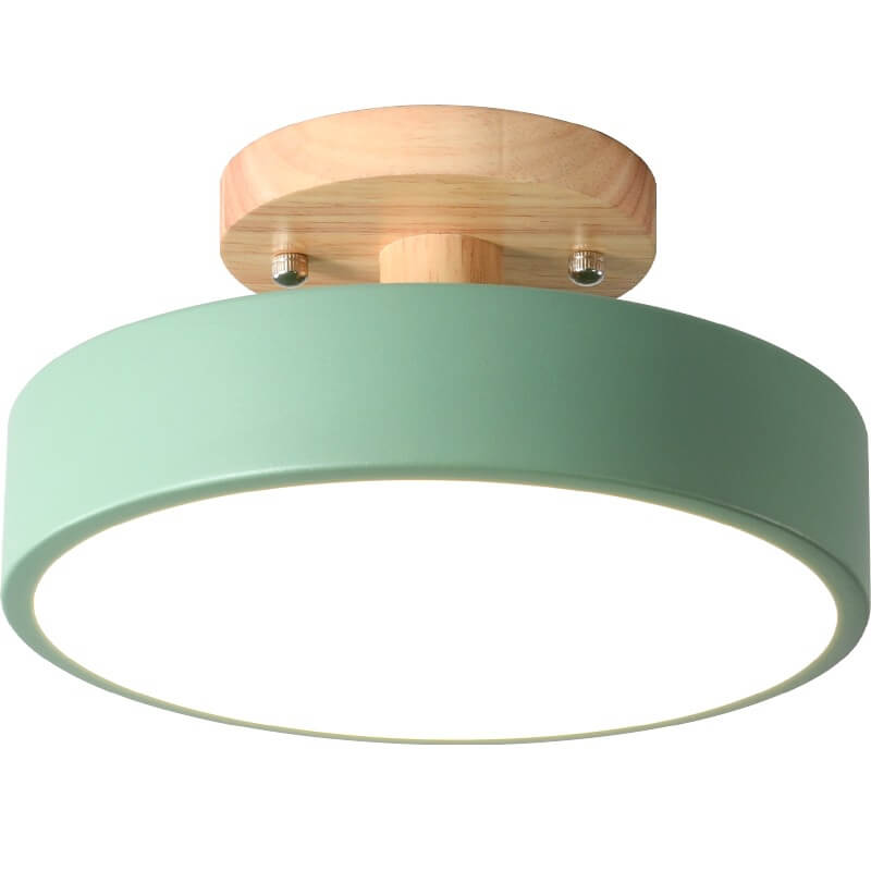 מנורת תקרה LED עגולה - התקנה חצי-צמודה, עיצוב נורדי, תאורה רכה ומפוזרת