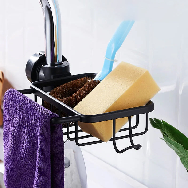 Drill Free Shower Caddy – Stainless Aluminum Build, Silver or Black