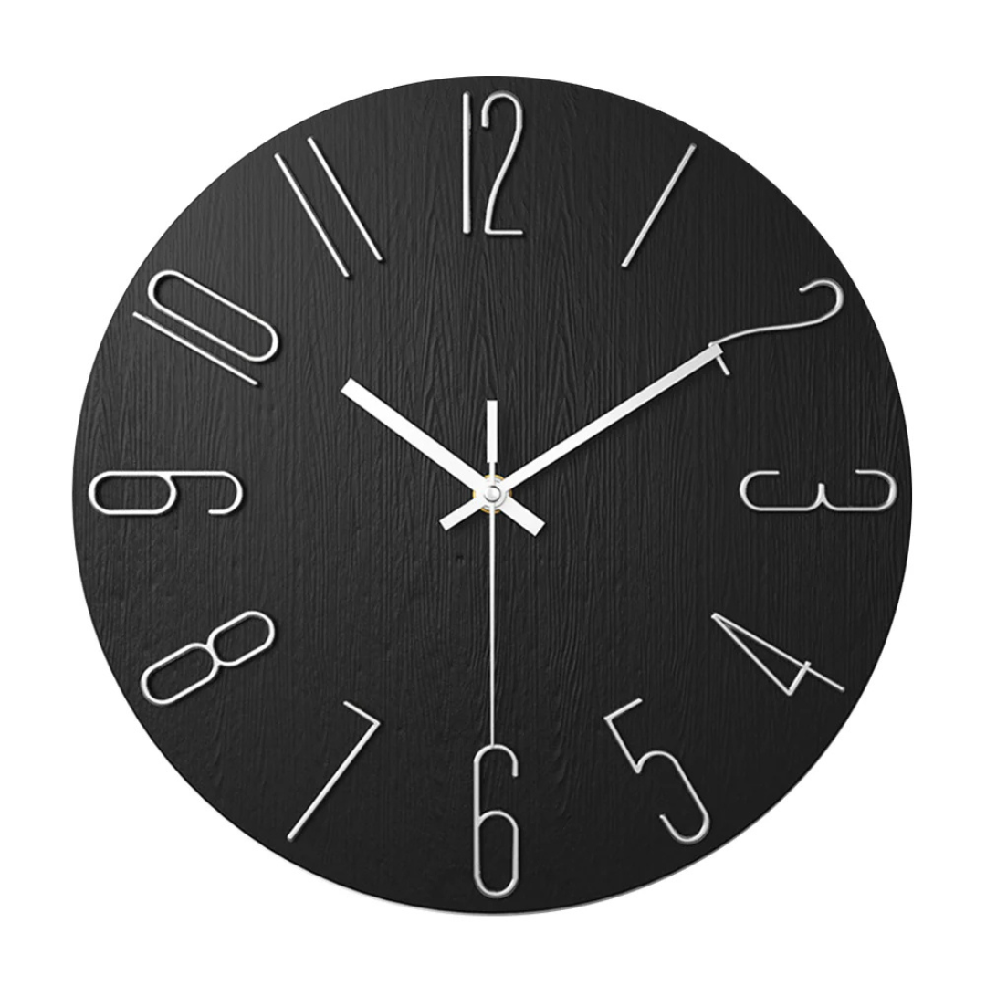 Elegancki zegar ścienny — nowoczesny, cichy mechanizm