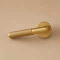 Modern Brass Door Handle — Knurled Grip, Square or Round Rosette, Smooth Cycle Hardware