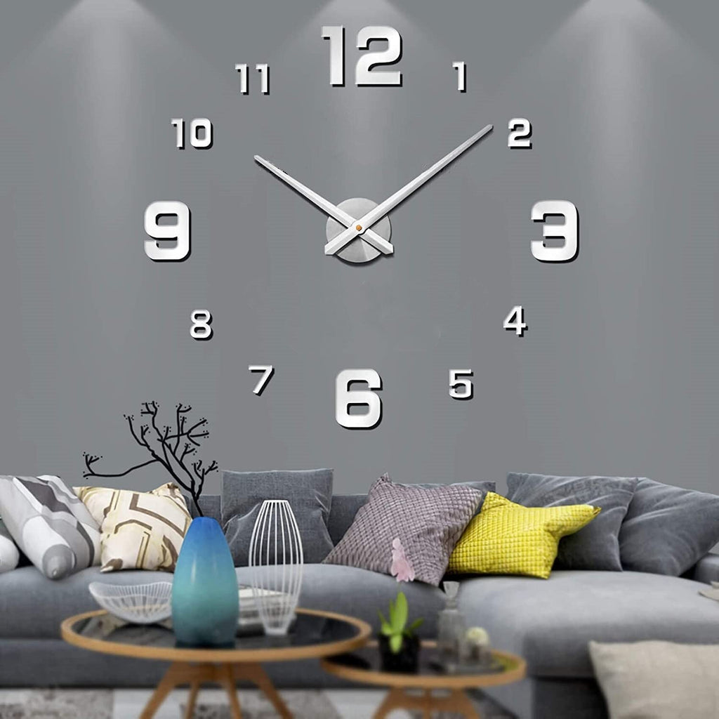 Übergroße moderne Wanduhr — Leises Quarzwerk, montagefertig