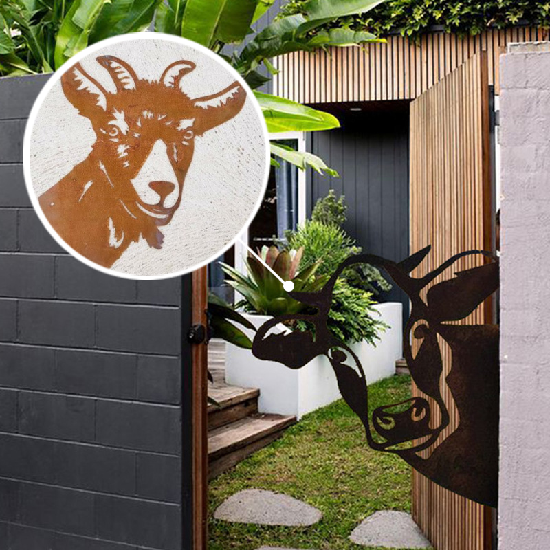 Realistische Metall-Gartenkunst mit Bauernhoftieren von PeepFarm
