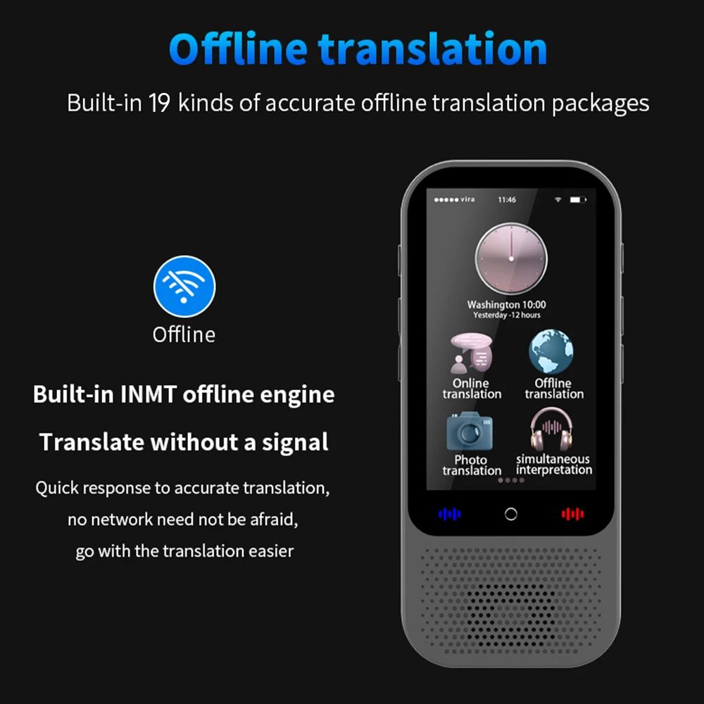 S80 Pro Portable Language Translator — ChatGPT AI Linkage, 16 Offline Translation Packs, 138-Language Voice Response