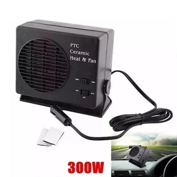 Riscaldatore in ceramica per auto 12 V — Ventola portatile da 150 W-300 W, termostato automatico